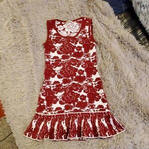 Simply stunning red and white floral Bobstore dress size M, new without tags!